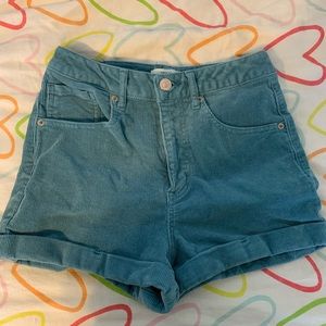 Blue Corduroy Shorts